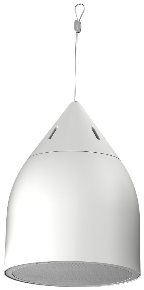 2 Way 8" High Output Pendant Loudspeaker in White, 8 ohm or 70V Operation