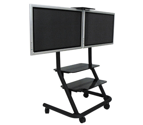 Dual Display Video Conferencing Cart