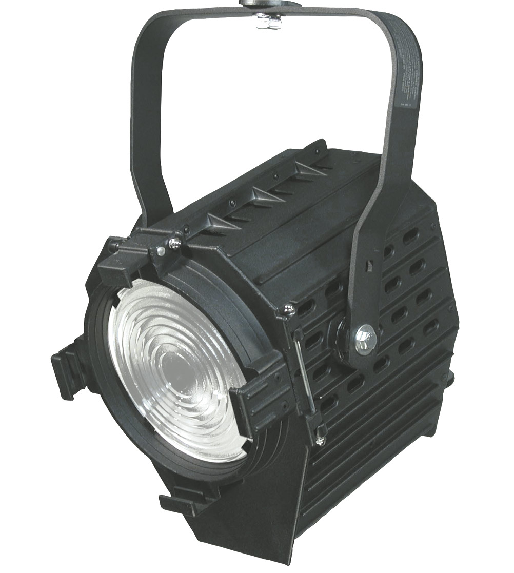 6" 1000W Focusing Fresnel with Medium Bi Post Socket in Black