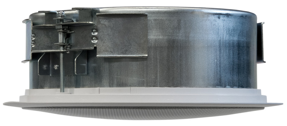 8" Coaxial In-Ceiling 70V Shallow Backcan Speaker in White