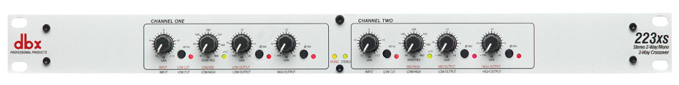 Stereo 2 way/Mono 3-way Crossover