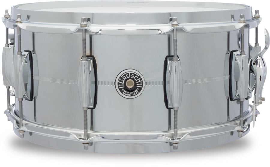 6.5" x 14' Brooklyn Series 10 Lug Chrome Over Steel Snare Drum