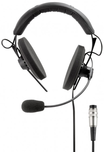 Semi-Open 120 Ohm Cardioid Condenser Interpreter Headset with 8-pin DIN Connector