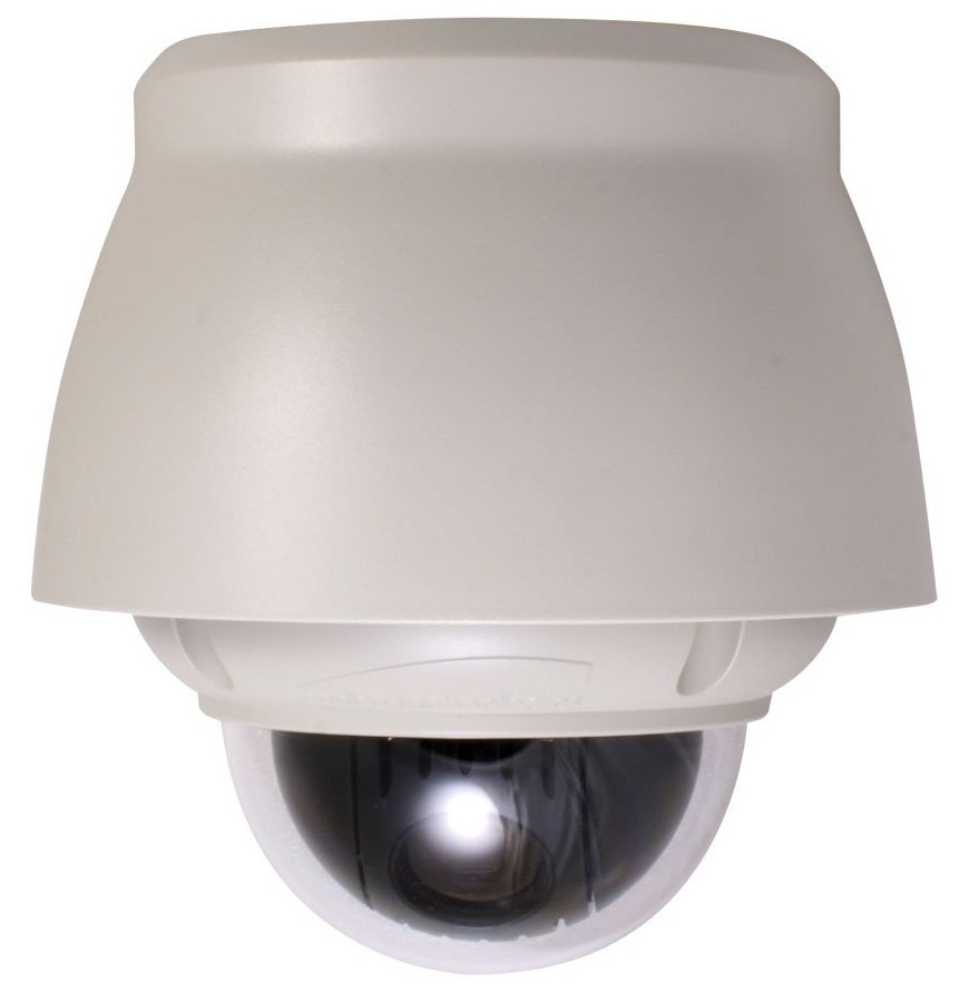 22x All-In-One Outdoor PTZ Dome Camera, 3.9-85.8mm in White Housing