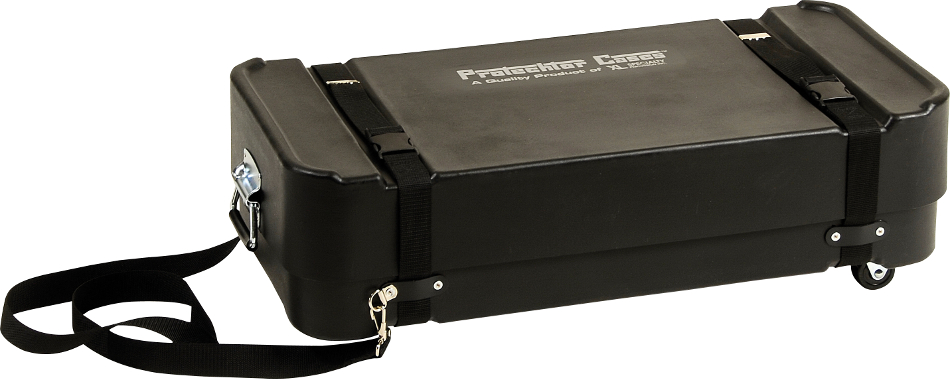 Super-Compact Roto-Molded Drum Accessory Case with Wheels in Granite Gray