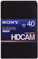 HDCAM Small Cassette, 40 Min.