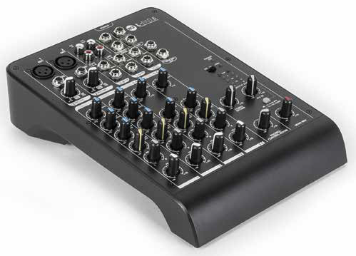 6-Channel Compact Mixer with 2 XLR Inputs