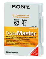 DVCAM/HDV Mini Cassette, 41 min. (63 min. HDV)