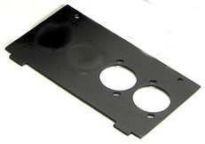 Base Plate with Punch Outs for 2 AC Connections