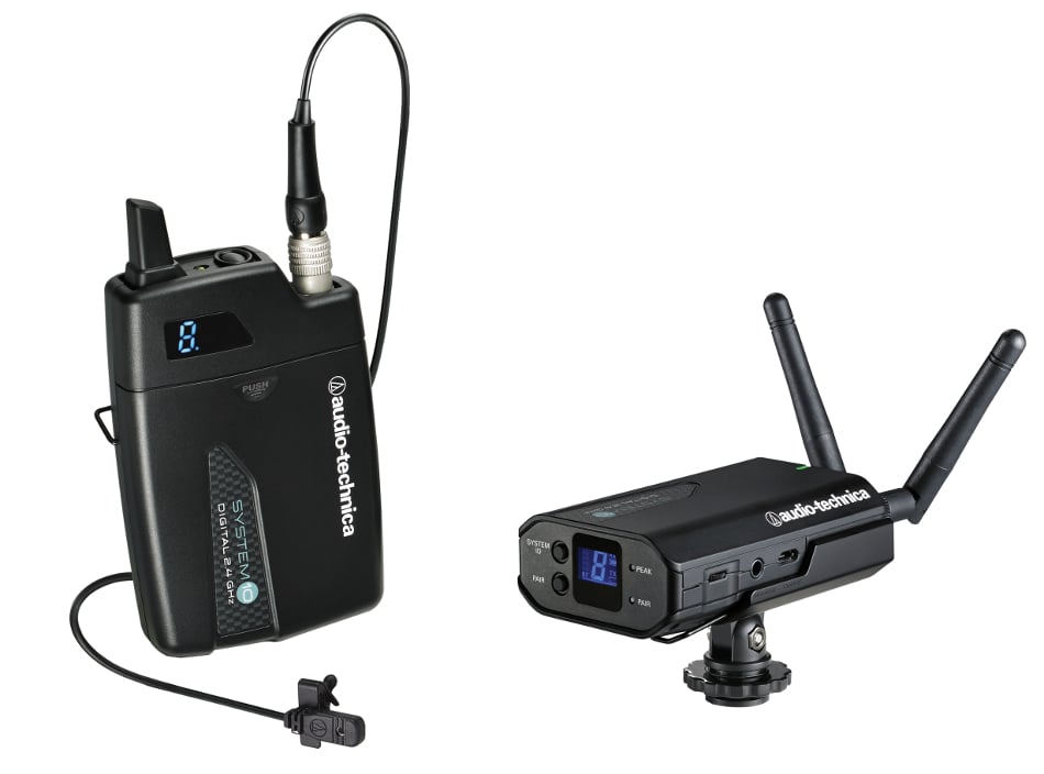 System 10 Portable Camera-Mount Digital Wireless Bodypack System with MT803cW Lavalier Microphone