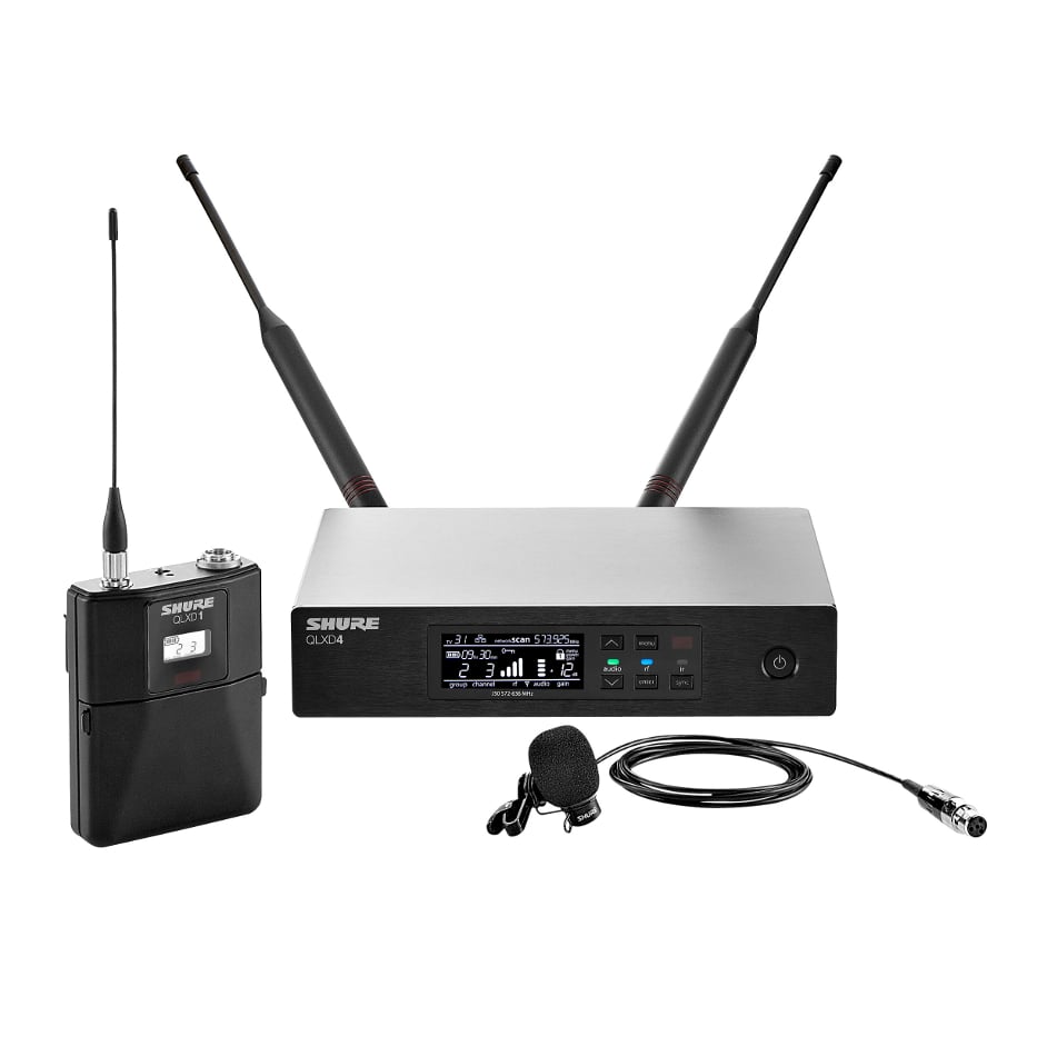 Digital Wireless Lavalier Microphone System with Shure WL183 Microphone
