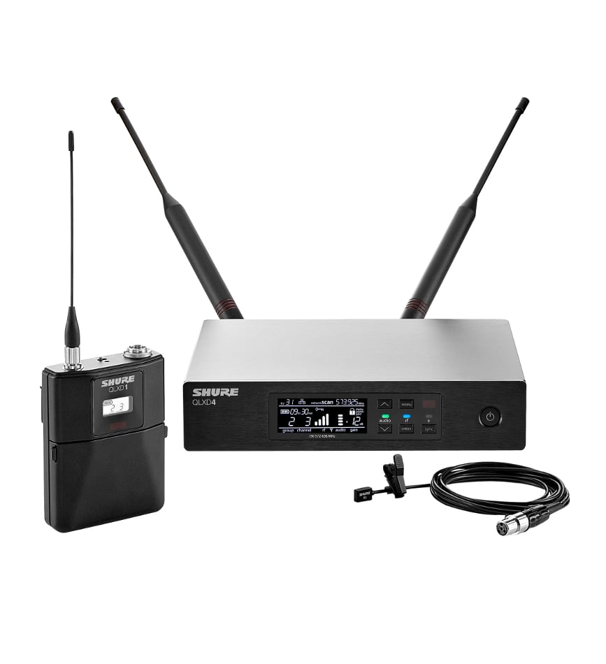 Digital Wireless Lavalier Microphone System with Shure WL93 Microphone