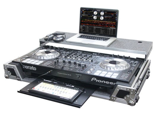 Flight Zone Case for Pioneer DDJ-SZ Controller with Glide Style Laptop Shelf