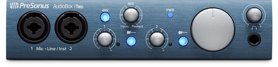 2x2 USB/iPad Recording Interface with MIDI I/O