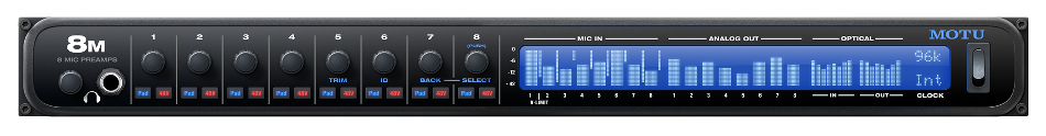 Thunderbolt/USB Audio Interface with 8 Microphone Preamplifiers and AVB Audio Networking