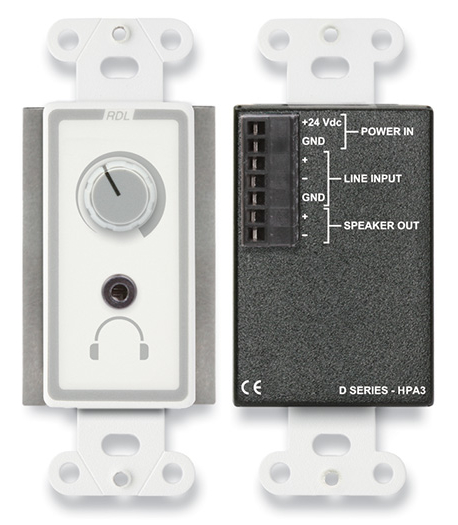 3.5W Single-Gang Wall-Mounted Audio Power and Headphone Amplifier