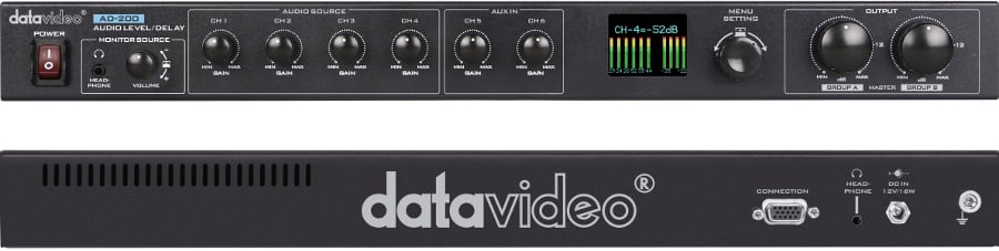 6 Channel Audio Delay - Mixer with Level Adjustment