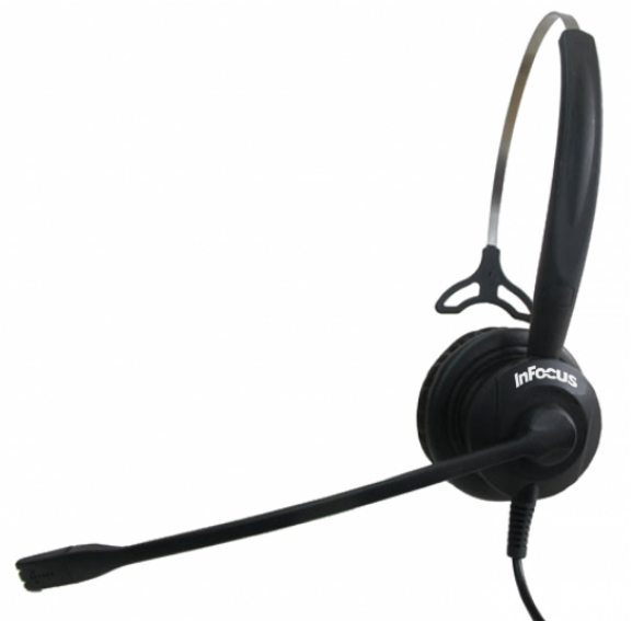 Mono Noise-Cancelling Headset with Intelligent Cord