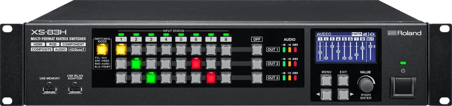 8-in x 3-out Multi-Format AV Matrix Switcher