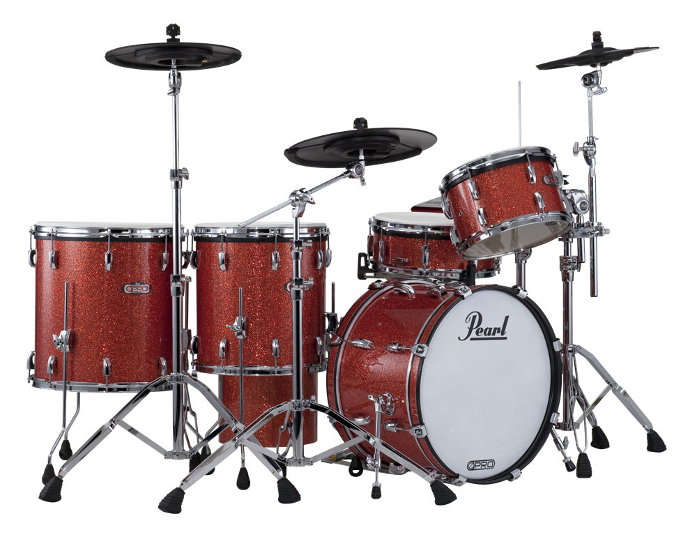 5-Piece Electric Blue Sparkle ePro Live Electronic Drum Kit with 830 Hardware