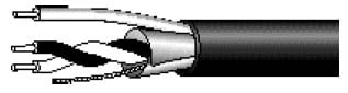 WIRE 1000ft 22ga Stranded 2c in Shield 1c outside shield
