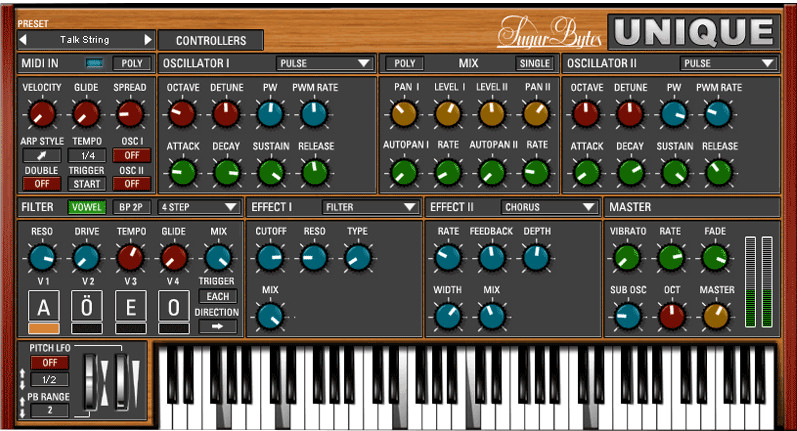 Vowel Synthesizer Software Instrument Plugin