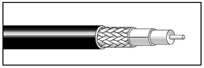 Cable RG59/U 20ga Hi-Res, SDI, 1000ft, black
