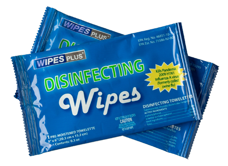 Pack of 20 Individually Wrapped Disinfecting Wipes