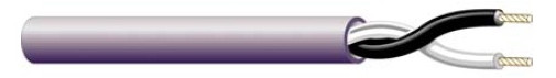 1000 ft of Single-Pair 10AWG Wire with Stranded Bare Copper Conductors & Plenum PVC Jacket