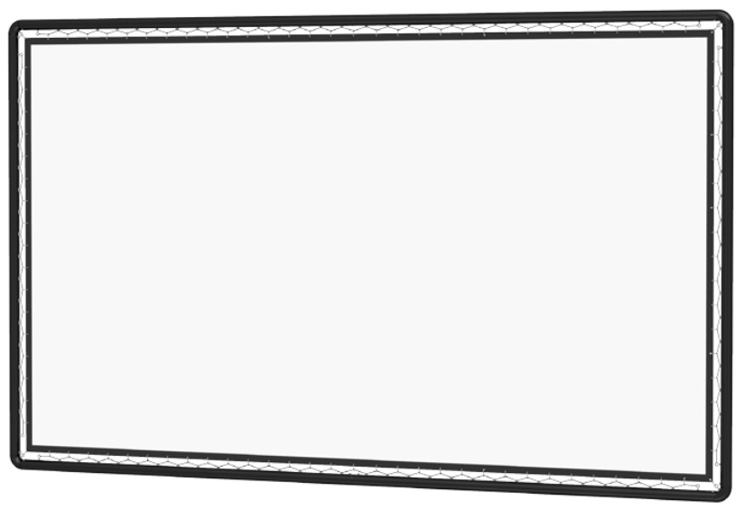 Lace and Grommet Pearlecent Screen Surface with Black Backing