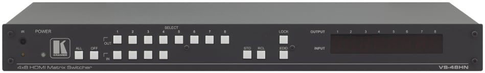 1RU HDMI 4 x 8 Matrix Switcher