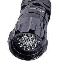 19-Pin 6-Circuit LSC19 Male Inline Connector with Crimp Termination