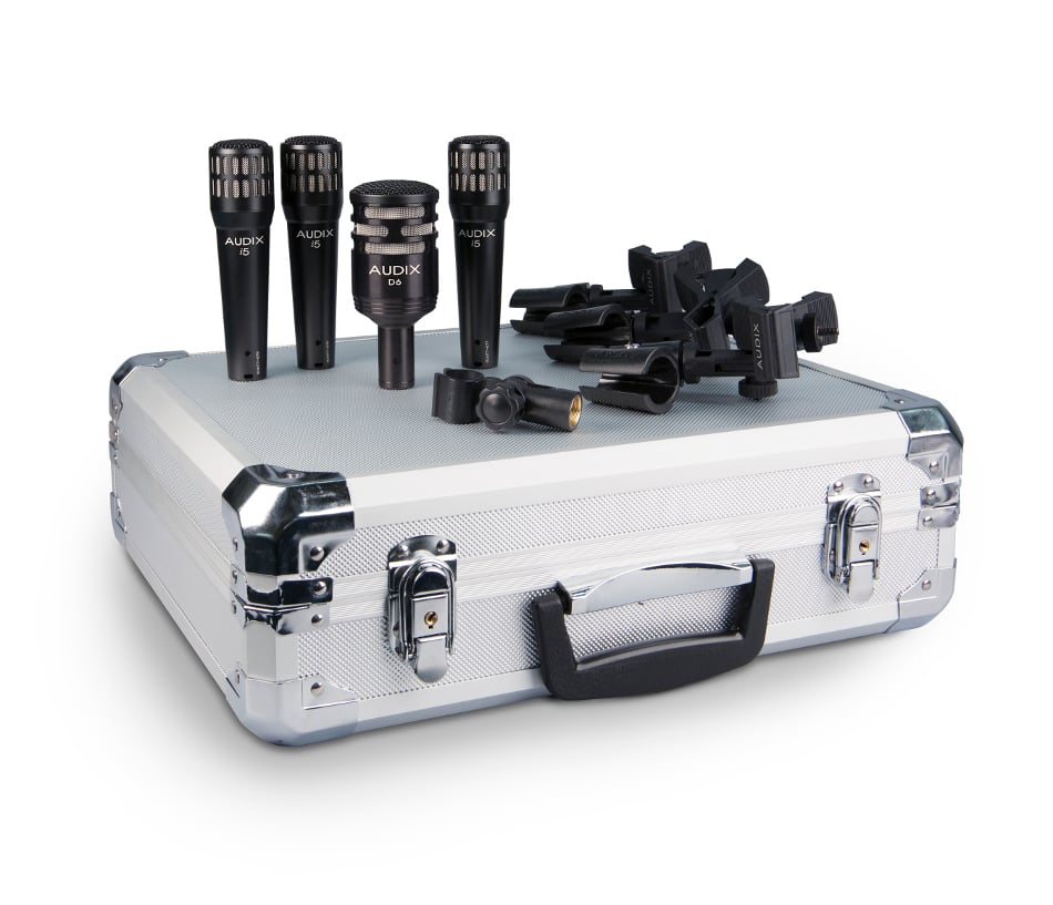 4-Piece Drum Microphone Package with Road Case