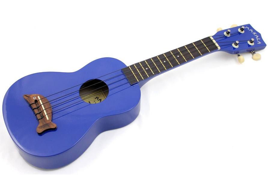 Sparkle Blue Makala Dolphin Series Soprano Ukulele