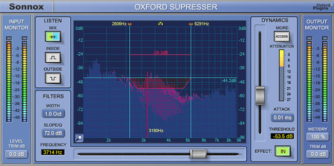 DeEssing AAX DSP Plugin