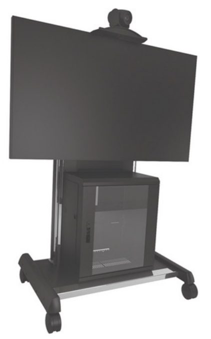 X-Large Height Adjustable FUSION Video Conferencing Cart