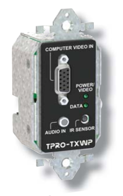 1 Gang TwisterPro Wall Plate Transmitter with Decora Trim Ring in Black
