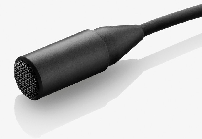 Miniature Omnidirectional Microphone with MicroDot Termination, Low-Cut and Presence Boost in Black
