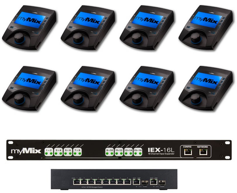 8 myMix Unit Package with 1x IEX16L-A and 1x Power8 Switch