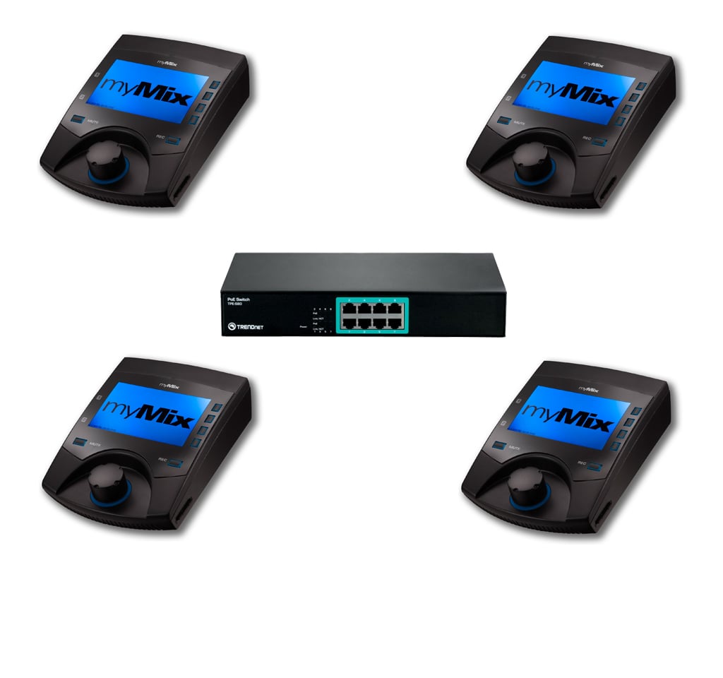 4 myMix Unit Package with 1x TPE-S80 PoE Switch