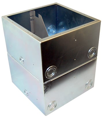 12" Deep Full Back Box with Isolation Bracket for High & Low Voltage in Same Full Size Pocket