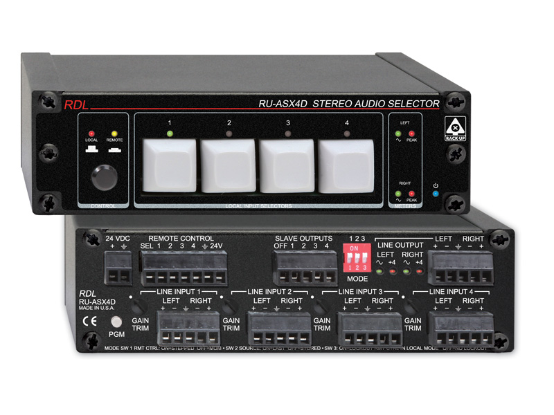 4 Input / 1 Ouput Stereo Audio Selector