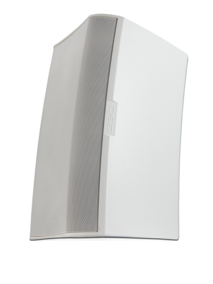 AcousticDesign Surface Mount 10" 2-Way Speaker for 70/100V Distributed Audio Lines with M10 Install Points, in White