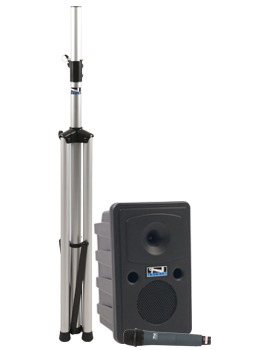 Go Getter Basic Portable PA System with Speaker Stand and Choice of Wireless Transmitter