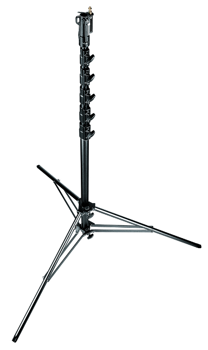 Black Aluminium 6-Sections High Super Stand with 1 Levelling Leg