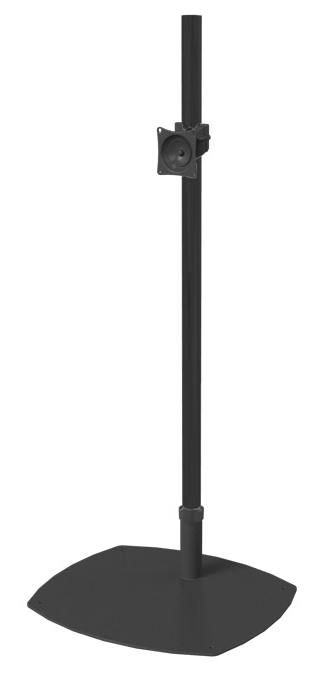 Low-Profile Single-Pole Floor Stand with 60" Black Pole