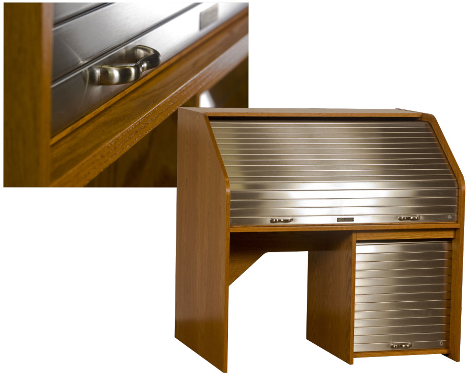 Stainless Steel Tambour Option for SXEXT and RTCUS Desks