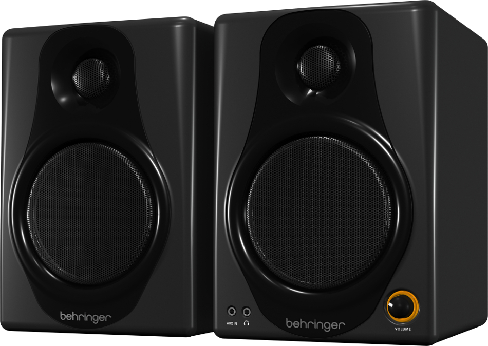 Pair of 40 Watt Bi-Amplified Digital Monitor Speakers with USB Input