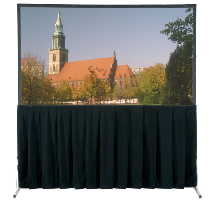 10' 6" x 14' Ultra Velour Fast-Fold Deluxe Skirt Drapery