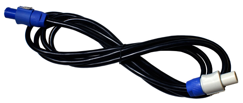 10' 14 AWG PowerCon Blue (In) to PowerCon White (Out) Cable